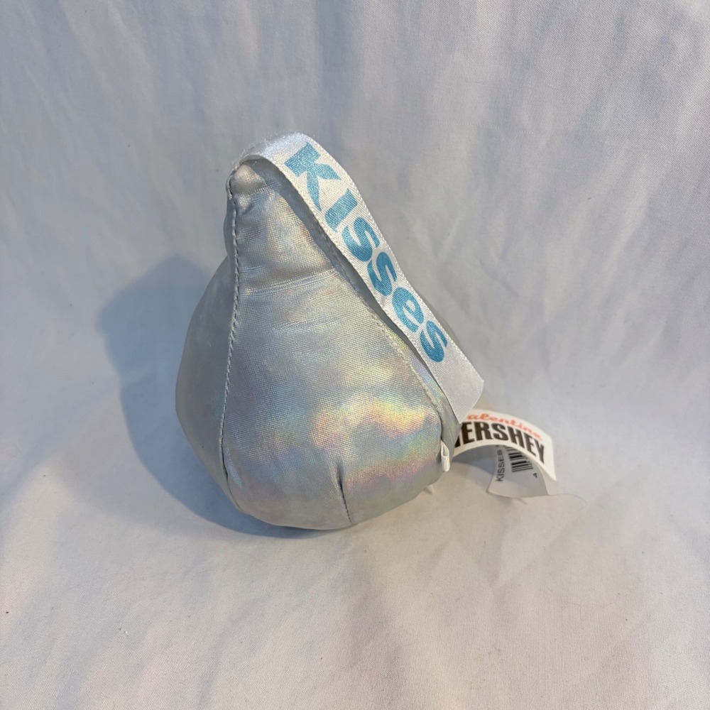Hershey Kisses Plush Toy Silver Iridescent Valentine Candy Kiss Stuffed